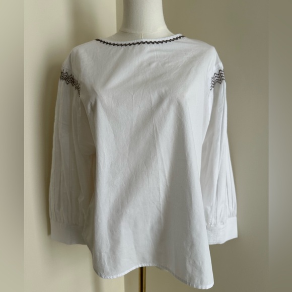 Madewell Tops - NWT Madewell Embroidered Balloon Sleeve Top- Medium